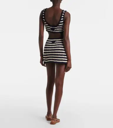 Prada Crochet striped cotton crop top | Thumbnail 5 Prada Crochet striped cotton crop top | Thumbnail 5