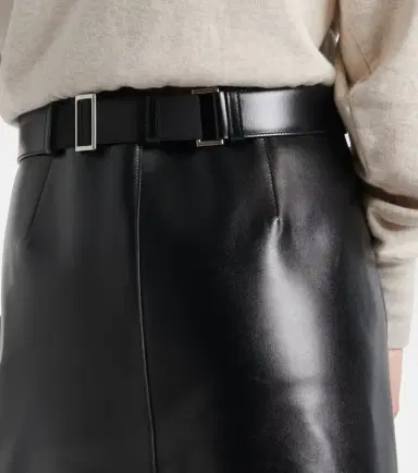 Prada Belted leather mini skirt | Thumbnail 4 Prada Belted leather mini skirt | Thumbnail 4