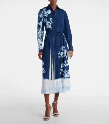 Erdem Belted printed midi dress | Thumbnail 2 Erdem Belted printed midi dress | Thumbnail 2
