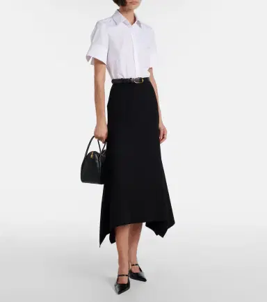 Erdem Draped virgin wool midi skirt | Thumbnail 3 Erdem Draped virgin wool midi skirt | Thumbnail 3
