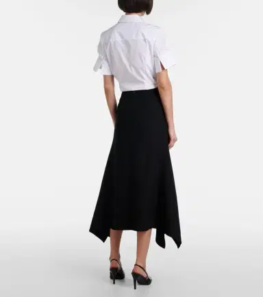 Erdem Draped virgin wool midi skirt | Thumbnail 4 Erdem Draped virgin wool midi skirt | Thumbnail 4