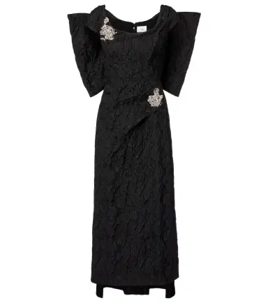 Erdem Embroidered cloque jacquard gown | Thumbnail 1 Erdem Embroidered cloque jacquard gown | Thumbnail 1