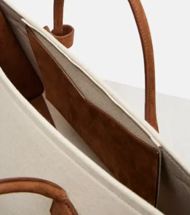 Alaïa Alaïa Le Teckel leather-trimmed canvas tote bag | Thumbnail 2 Alaïa Alaïa Le Teckel leather-trimmed canvas tote bag | Thumbnail 2