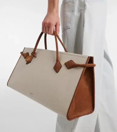 Alaïa Alaïa Le Teckel leather-trimmed canvas tote bag | Thumbnail 5 Alaïa Alaïa Le Teckel leather-trimmed canvas tote bag | Thumbnail 5