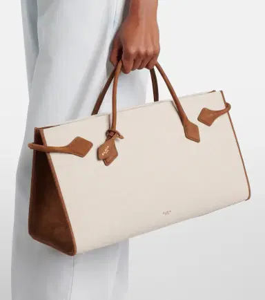 Alaïa Alaïa Le Teckel leather-trimmed canvas tote bag | Thumbnail 6 Alaïa Alaïa Le Teckel leather-trimmed canvas tote bag | Thumbnail 6