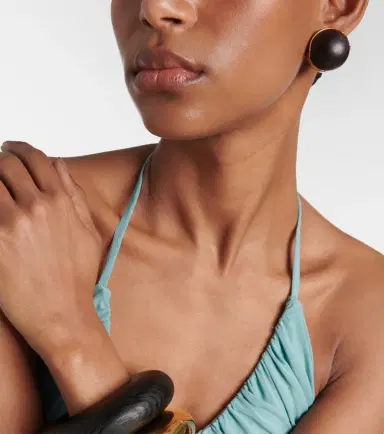 Alaïa Alaïa Sphere wood earrings | Thumbnail 6 Alaïa Alaïa Sphere wood earrings | Thumbnail 6