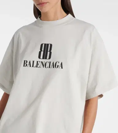 Balenciaga Logo cotton jersey T-shirt | Thumbnail 4 Balenciaga Logo cotton jersey T-shirt | Thumbnail 4