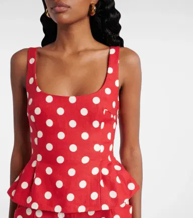 Posse Rosalie polka-dot linen top | Thumbnail 5 Posse Rosalie polka-dot linen top | Thumbnail 5