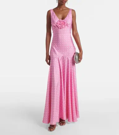 Rodarte Floral-appliqué silk twill gown | Thumbnail 2 Rodarte Floral-appliqué silk twill gown | Thumbnail 2