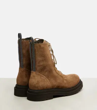 Brunello Cucinelli Suede combat boots | Thumbnail 3 Brunello Cucinelli Suede combat boots | Thumbnail 3