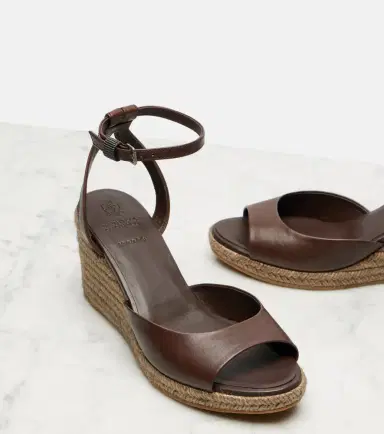 Brunello Cucinelli Leather espadrille wedges | Thumbnail 4 Brunello Cucinelli Leather espadrille wedges | Thumbnail 4