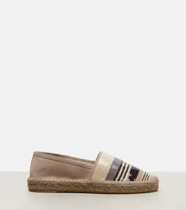 Brunello Cucinelli Sequined suede espadrilles | Thumbnail 4 Brunello Cucinelli Sequined suede espadrilles | Thumbnail 4
