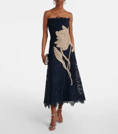 Costarellos Mariela appliqué lace gown | Thumbnail 2 Costarellos Mariela appliqué lace gown | Thumbnail 2
