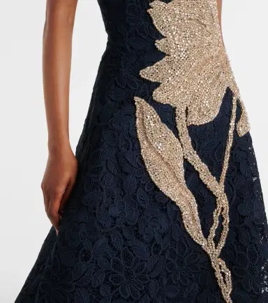 Costarellos Mariela appliqué lace gown | Thumbnail 6 Costarellos Mariela appliqué lace gown | Thumbnail 6