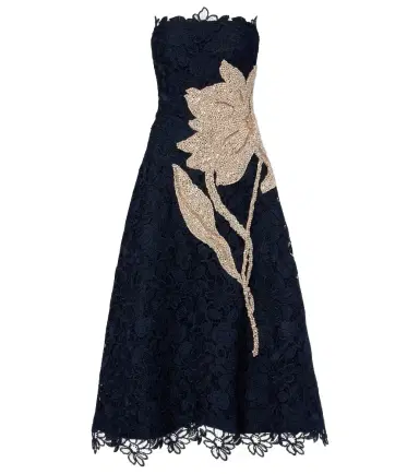 Costarellos Mariela appliqué lace gown | Thumbnail 1 Costarellos Mariela appliqué lace gown | Thumbnail 1