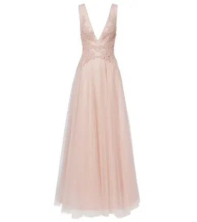 Costarellos Floral-appliqué tulle gown | Thumbnail 1 Costarellos Floral-appliqué tulle gown | Thumbnail 1