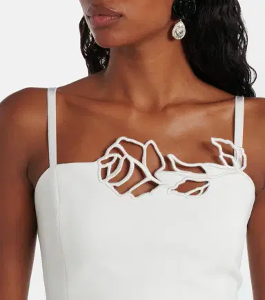 BLUMARINE Laser-cut crêpe cady minidress | Thumbnail 4 BLUMARINE Laser-cut crêpe cady minidress | Thumbnail 4
