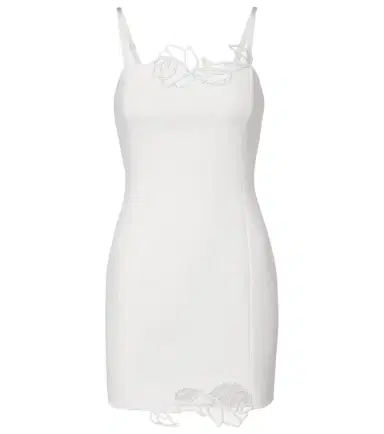 BLUMARINE Laser-cut crêpe cady minidress | Thumbnail 1 BLUMARINE Laser-cut crêpe cady minidress | Thumbnail 1