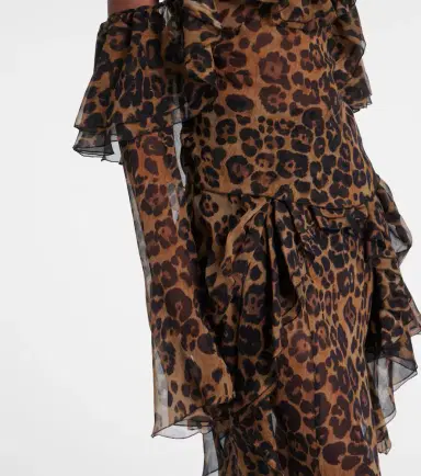 BLUMARINE Leopard-print draped silk top | Thumbnail 2 BLUMARINE Leopard-print draped silk top | Thumbnail 2