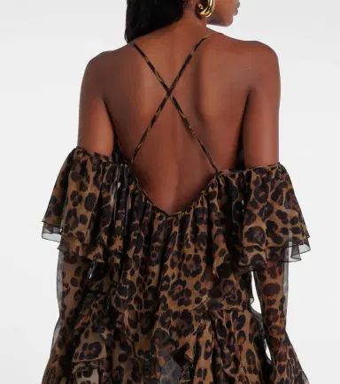 BLUMARINE Leopard-print draped silk top | Thumbnail 4 BLUMARINE Leopard-print draped silk top | Thumbnail 4