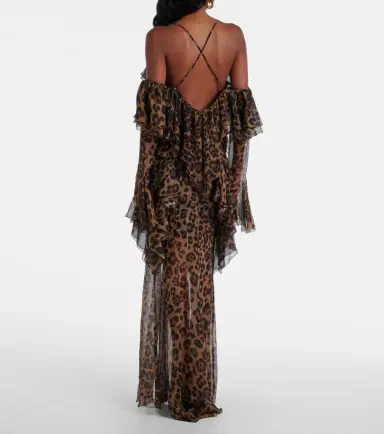 BLUMARINE Leopard-print draped silk top | Thumbnail 5 BLUMARINE Leopard-print draped silk top | Thumbnail 5