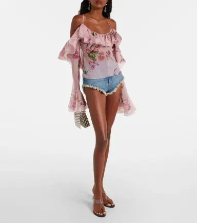 Blumarine Embellished denim shorts | Thumbnail 3 Blumarine Embellished denim shorts | Thumbnail 3