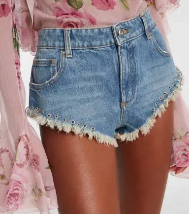 Blumarine Embellished denim shorts | Thumbnail 5 Blumarine Embellished denim shorts | Thumbnail 5