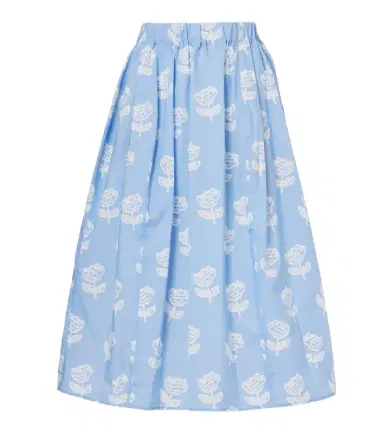 Marni Floral cotton poplin midi skirt | Thumbnail 1 Marni Floral cotton poplin midi skirt | Thumbnail 1