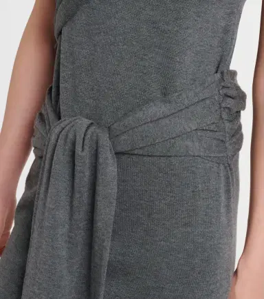 JW Anderson Knitted tie-detail asymmetric midi dress | Thumbnail 3 JW Anderson Knitted tie-detail asymmetric midi dress | Thumbnail 3