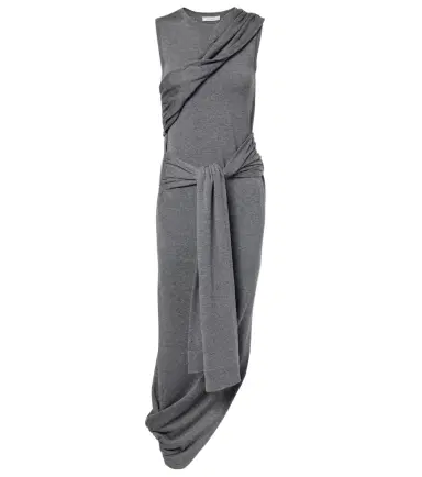 JW Anderson Knitted tie-detail asymmetric midi dress | Thumbnail 1 JW Anderson Knitted tie-detail asymmetric midi dress | Thumbnail 1