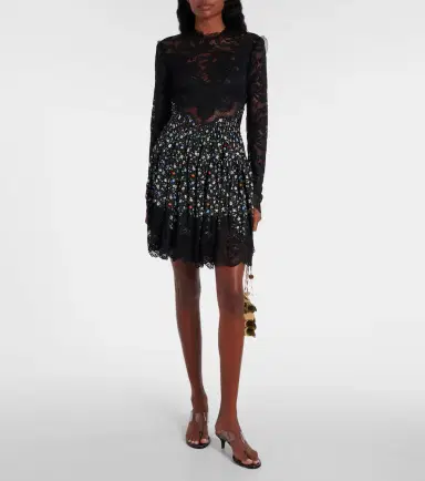 Rabanne Floral lace minidress | Thumbnail 2 Rabanne Floral lace minidress | Thumbnail 2