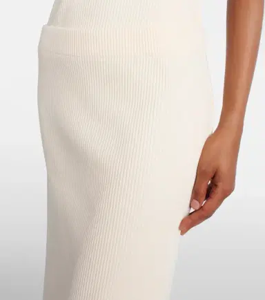 Vince Ribbed-knit cotton-blend midi skirt | Thumbnail 2 Vince Ribbed-knit cotton-blend midi skirt | Thumbnail 2