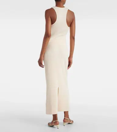 Vince Ribbed-knit cotton-blend midi skirt | Thumbnail 3 Vince Ribbed-knit cotton-blend midi skirt | Thumbnail 3