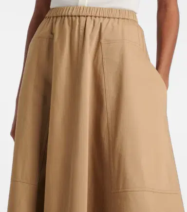Vince Cotton-blend midi skirt | Thumbnail 2 Vince Cotton-blend midi skirt | Thumbnail 2