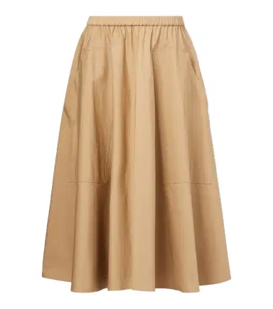 Vince Cotton-blend midi skirt | Thumbnail 1 Vince Cotton-blend midi skirt | Thumbnail 1