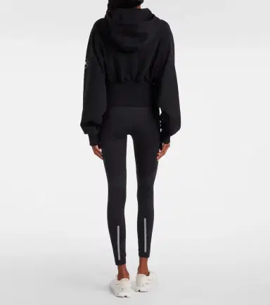 Adidas by Stella McCartney Cropped cotton jersey hoodie | Thumbnail 3 Adidas by Stella McCartney Cropped cotton jersey hoodie | Thumbnail 3