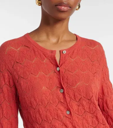 Vince Pointelle cotton cardigan | Thumbnail 5 Vince Pointelle cotton cardigan | Thumbnail 5
