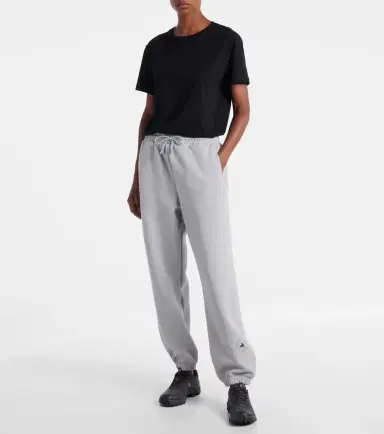 Adidas by Stella McCartney Cotton-blend fleece sweatpants | Thumbnail 2 Adidas by Stella McCartney Cotton-blend fleece sweatpants | Thumbnail 2