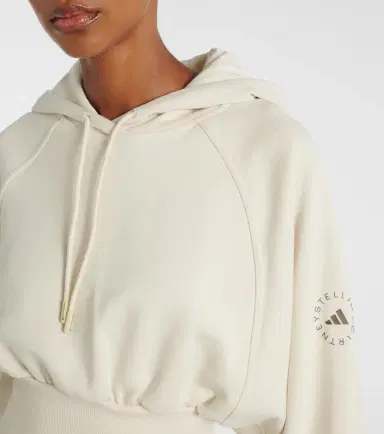 adidas by Stella McCartney Cropped cotton French Terry hoodie | Thumbnail 2 adidas by Stella McCartney Cropped cotton French Terry hoodie | Thumbnail 2