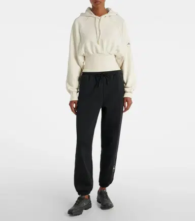 adidas by Stella McCartney Cropped cotton French Terry hoodie | Thumbnail 3 adidas by Stella McCartney Cropped cotton French Terry hoodie | Thumbnail 3