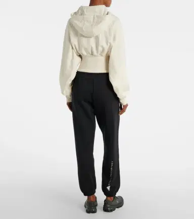 adidas by Stella McCartney Cropped cotton French Terry hoodie | Thumbnail 5 adidas by Stella McCartney Cropped cotton French Terry hoodie | Thumbnail 5