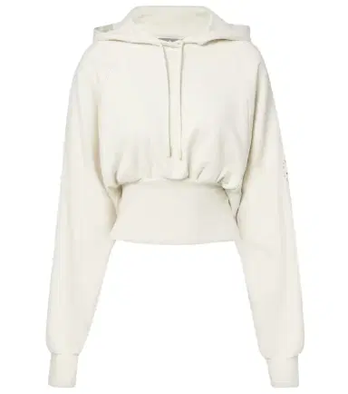adidas by Stella McCartney Cropped cotton French Terry hoodie | Thumbnail 1 adidas by Stella McCartney Cropped cotton French Terry hoodie | Thumbnail 1