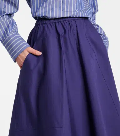 Vince High-rise cotton midi skirt | Thumbnail 4 Vince High-rise cotton midi skirt | Thumbnail 4