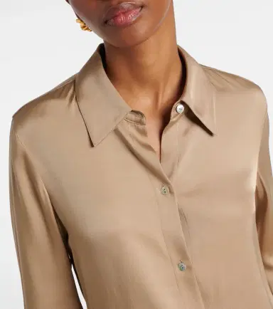 Vince Silk-blend satin shirt | Thumbnail 4 Vince Silk-blend satin shirt | Thumbnail 4