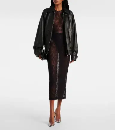 Wardrobe.NYC Wardrobe. NYC Sheer lace midi skirt | Thumbnail 4 Wardrobe.NYC Wardrobe. NYC Sheer lace midi skirt | Thumbnail 4