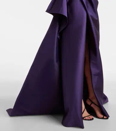 Monique Lhuillier Draped strapless mikado gown | Thumbnail 3 Monique Lhuillier Draped strapless mikado gown | Thumbnail 3