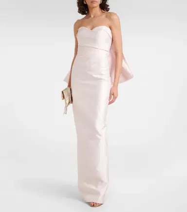 Monique Lhuillier Bow-detail satin gown | Thumbnail 6 Monique Lhuillier Bow-detail satin gown | Thumbnail 6