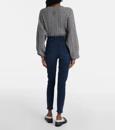 7 For All Mankind Aubrey high-rise cropped skinny jeans | Thumbnail 2 7 For All Mankind Aubrey high-rise cropped skinny jeans | Thumbnail 2