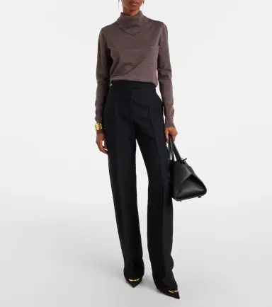 Ferragamo High-rise faille straight pants | Thumbnail 2 Ferragamo High-rise faille straight pants | Thumbnail 2