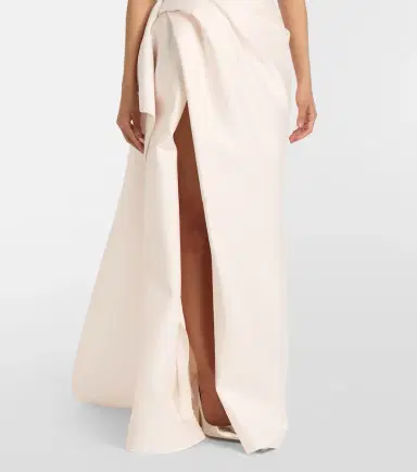 Monique Lhuillier Draped strapless mikado gown | Thumbnail 3 Monique Lhuillier Draped strapless mikado gown | Thumbnail 3
